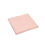 Муслін з органічної бавовни, 75x75 см, рожевий, золоті крапки, Fic Baby