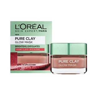 Маска-пілінг для обличчя L'Oreal Paris Pure Clay Glow Mask Red Algae, розгладжувальна, 50 мл