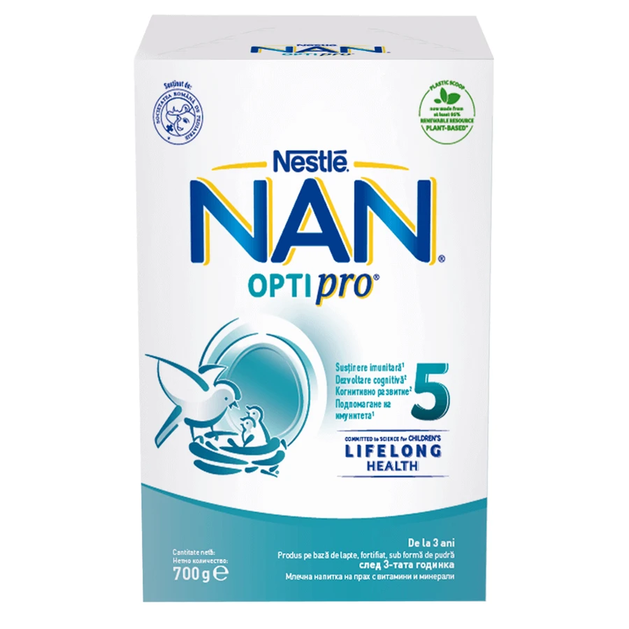Суха молочна суміш Nestle Nan 5 Optipro, для дітей віком від 3 років, 700 г: ціни та характеристики