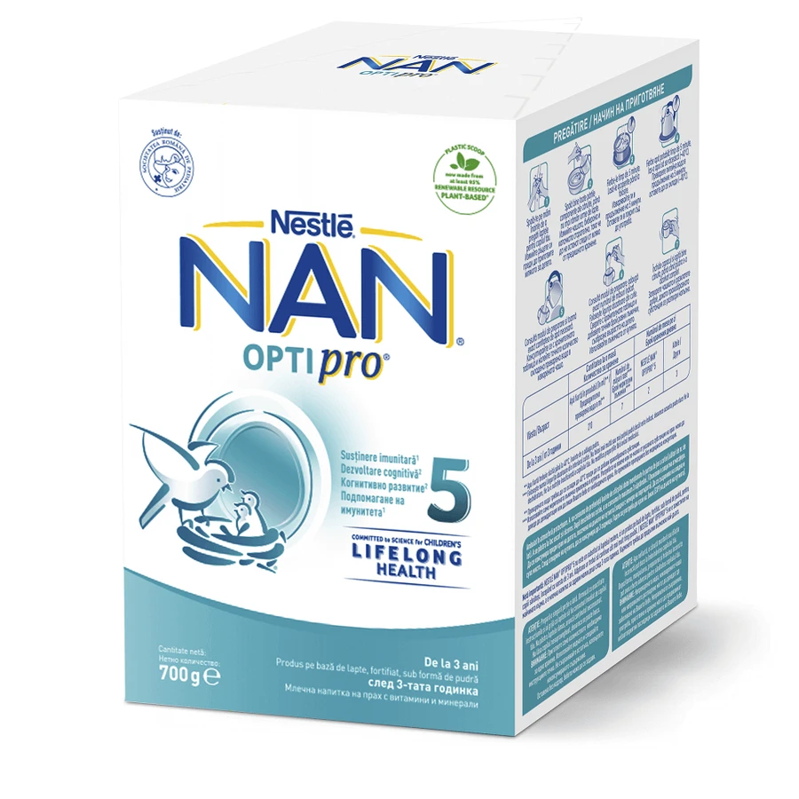 Суха молочна суміш Nestle Nan 5 Optipro, для дітей віком від 3 років, 700 г: ціни та характеристики