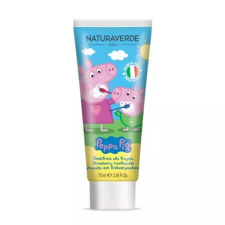 Зубна паста зі смаком полуниці Peppa Pig, Дитяча, 75 мл, Naturaverde: ціни та характеристики