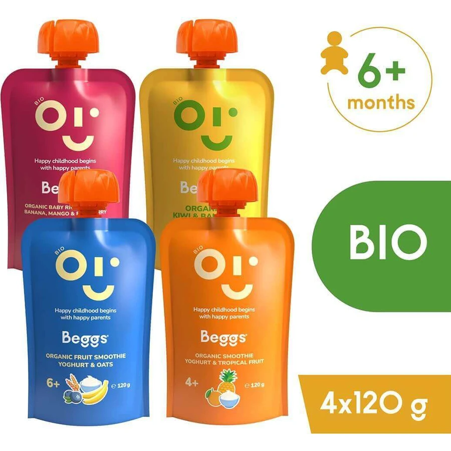 Beggs BIO Микс фруктовых закусок 4 х 120 г: цены и характеристики