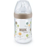 Пляшечка з силіконовою соскою Nature, розмір M, 260 мл, кремовий, Nuk, Nuk