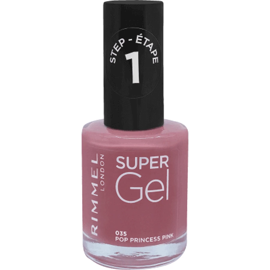 Rimmel London Super Gel Nail Polish 035 Pop princess рожевий, 12 мл: ціни та характеристики