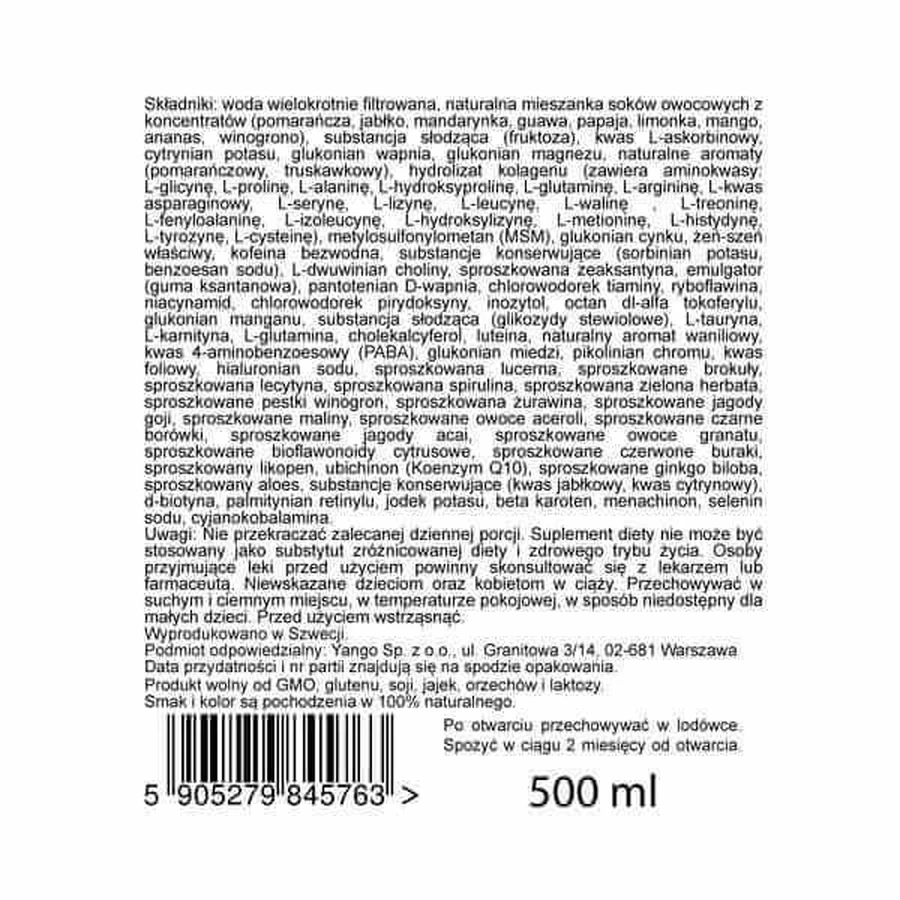 Полівітаміни в рідині для чоловіків - 500 мл - Yango: ціни та характеристики
