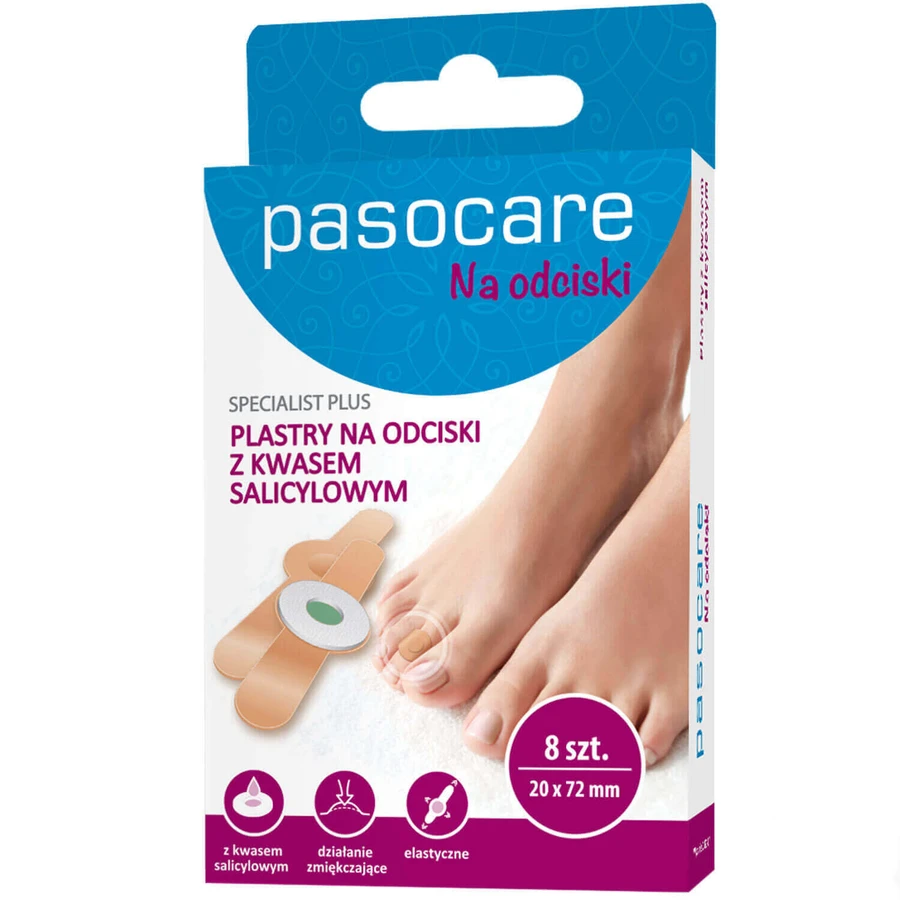 Пластир від мозолів Paso Care Specialist Plus з саліциловою кислотою 20 x72 мм, 8 шт.: ціни та характеристики