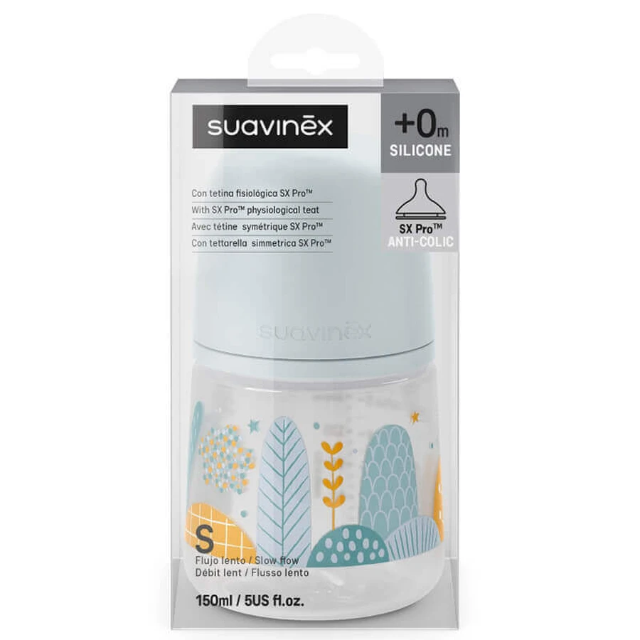 Suavinex Dreams, пляшечка з повільним витіканням SX Pro, синя, 150 мл: ціни та характеристики