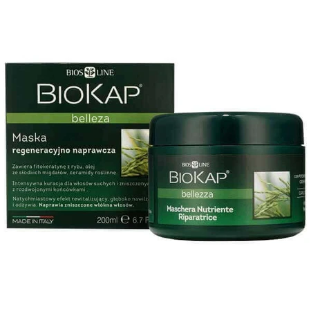 BioKap Bellezza, регенеруюча та відновлююча маска, 200 мл: ціни та характеристики