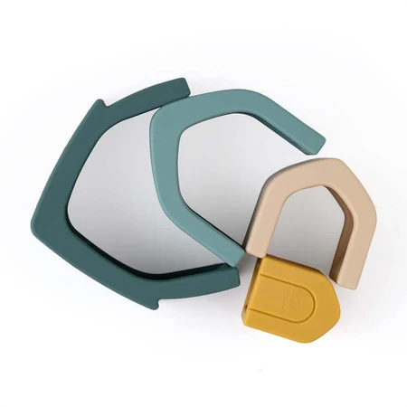 Petite&Mars Силиконовый складной манеж-домик Misty Green 12м+ 4 шт.: цены и характеристики