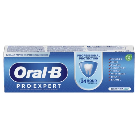 Зубна паста Oral-B Pro-Expert Професійний захист, 75 мл ЗАБРУДНЕНА УПАКОВКА: ціни та характеристики