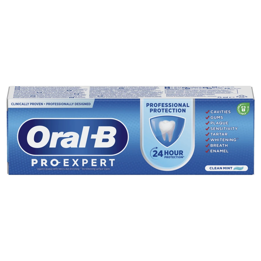 Зубна паста Oral-B Pro-Expert Професійний захист, 75 мл ЗАБРУДНЕНА УПАКОВКА: ціни та характеристики