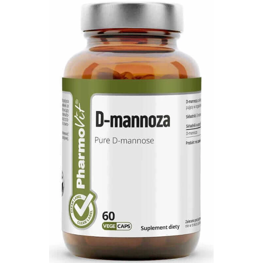 D-маноза 60 капсул Pharmovit Clean Label: ціни та характеристики