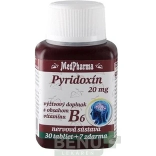 MedPharma ПІРИДОКСИН 20 мг (вітамін В6) 1×37 табл. по 30+7 безкоштовно