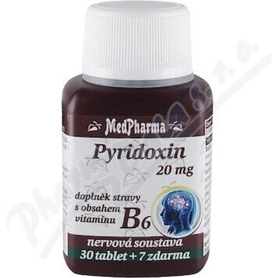 MedPharma ПІРИДОКСИН 20 мг (вітамін В6) 1×37 табл. по 30+7 безкоштовно: ціни та характеристики