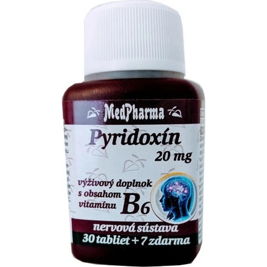 MedPharma ПІРИДОКСИН 20 мг (вітамін В6) 1×37 табл. по 30+7 безкоштовно: ціни та характеристики