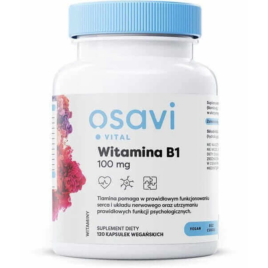 OSAVI Вітамін B1 100 мг 120 капсул vege: ціни та характеристики