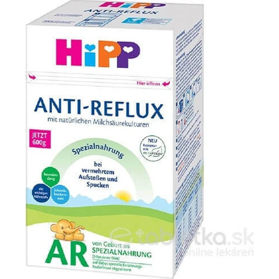HiPP АНТИРЕФЛЮКС АР 1×600 г, дитяча молочна суміш з народження: ціни та характеристики