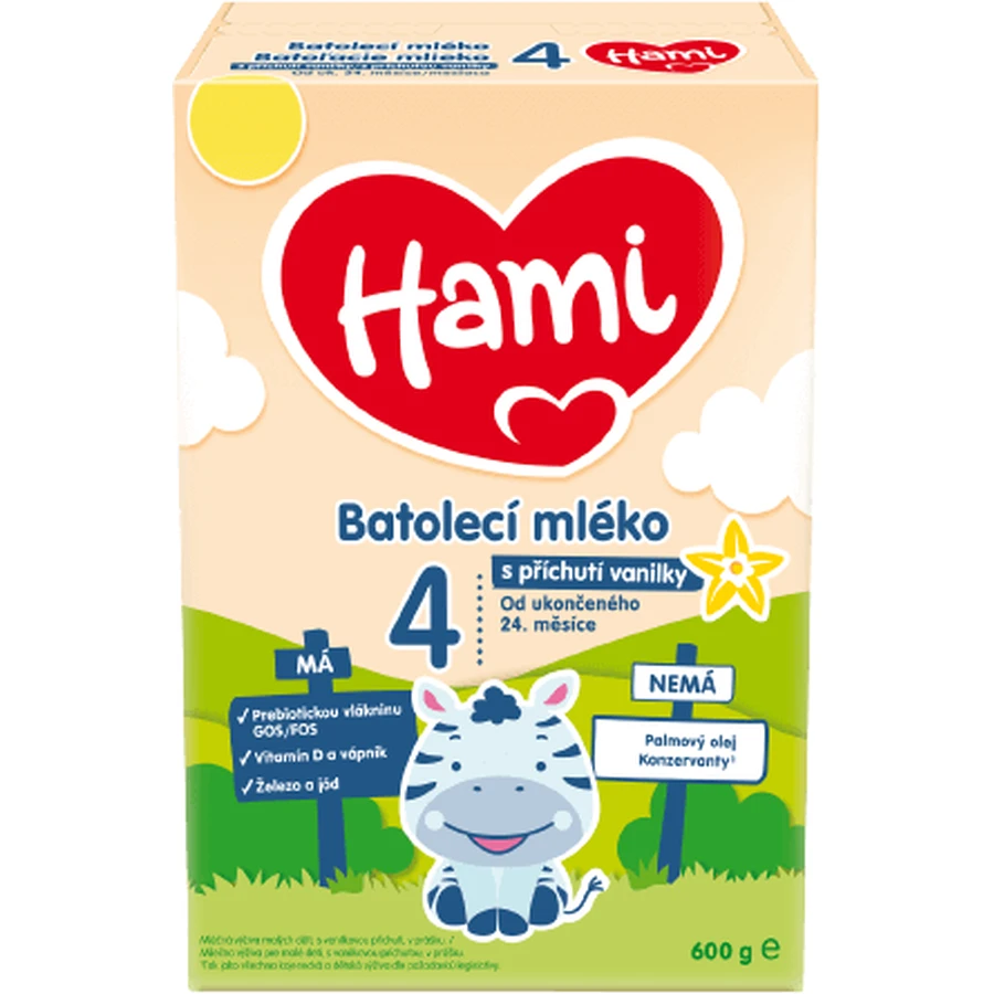 Хами 4 с ванильным вкусом 600 г: цены и характеристики