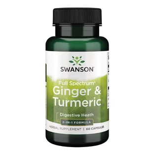 Swanson Full Spectrum Ginger & Turmeric, імбир і куркума, 60 капсул