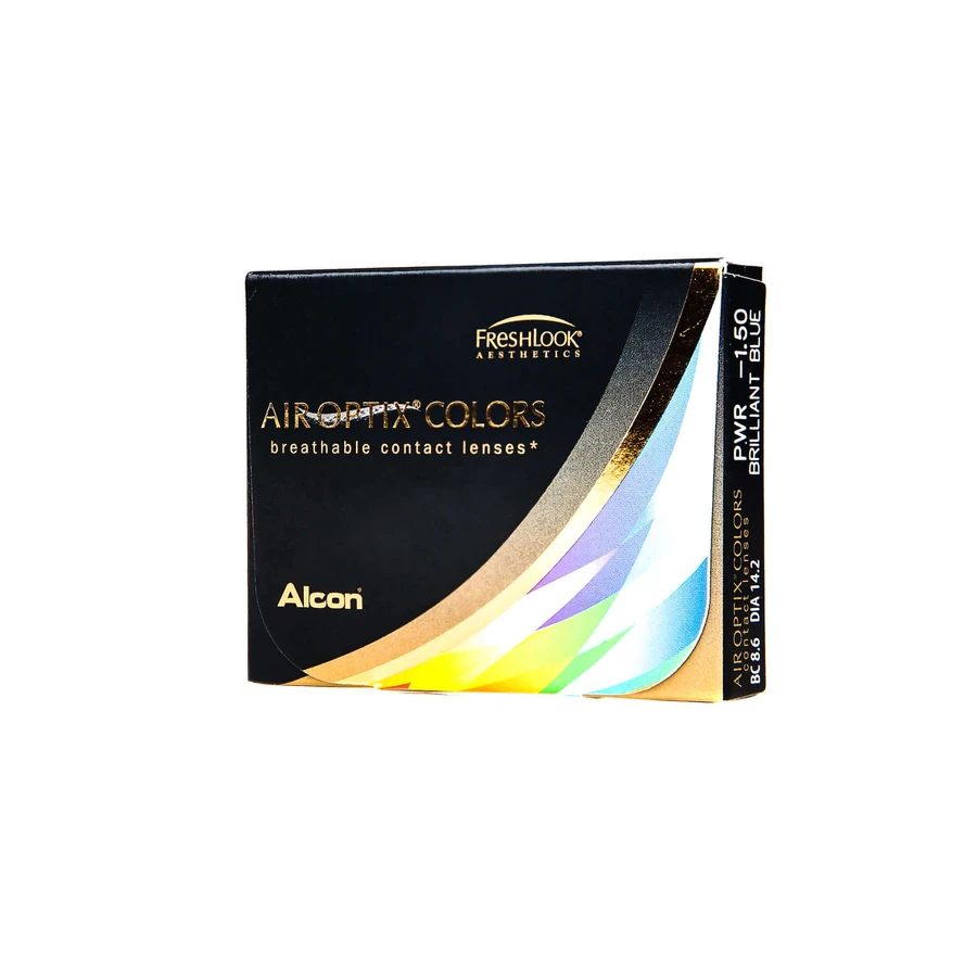 Косметические контактные линзы Air Optix Colors, Brilliant Blue, 2 линзы, Alcon: цены и характеристики
