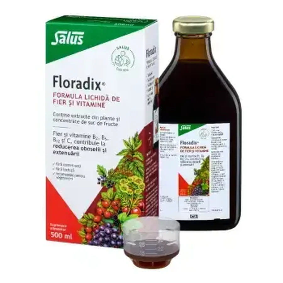 Флорадікс Salus Floradix рідка формула заліза та вітамінів, 500 мл: ціни та характеристики