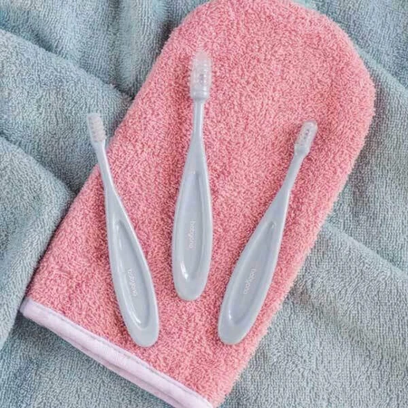 BabyOno, зубные щетки для младенцев и детей, 550/02, голубые, 3 штуки: цены и характеристики