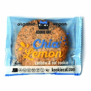 Органическое безглютеновое пирожное с лимоном и чиа, 50 г, Kookiecat