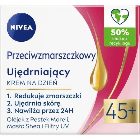 Nivea Денний крем проти зморшок + зміцнюючий крем 45+, 50 мл: ціни та характеристики