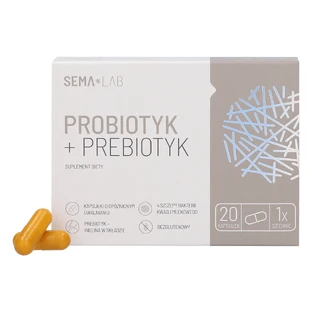 SEMA Lab Пробиотик + пребиотик, 20 капсул с замедленным высвобождением КОРОТКАЯ ДАТА