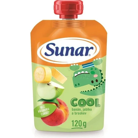 Sunar COOL Fruit Персик, банан, яблоко 1×120 г, Персик, банан, яблоко, 12м+: цены и характеристики