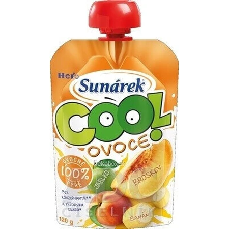 Sunar COOL Fruit Персик, банан, яблоко 1×120 г, Персик, банан, яблоко, 12м+: цены и характеристики