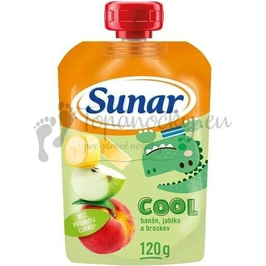 Sunar COOL Fruit Персик, банан, яблоко 1×120 г, Персик, банан, яблоко, 12м+: цены и характеристики