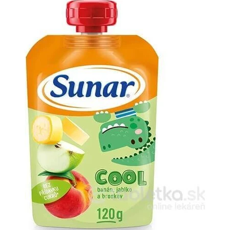 Sunar COOL Fruit Персик, банан, яблоко 1×120 г, Персик, банан, яблоко, 12м+: цены и характеристики