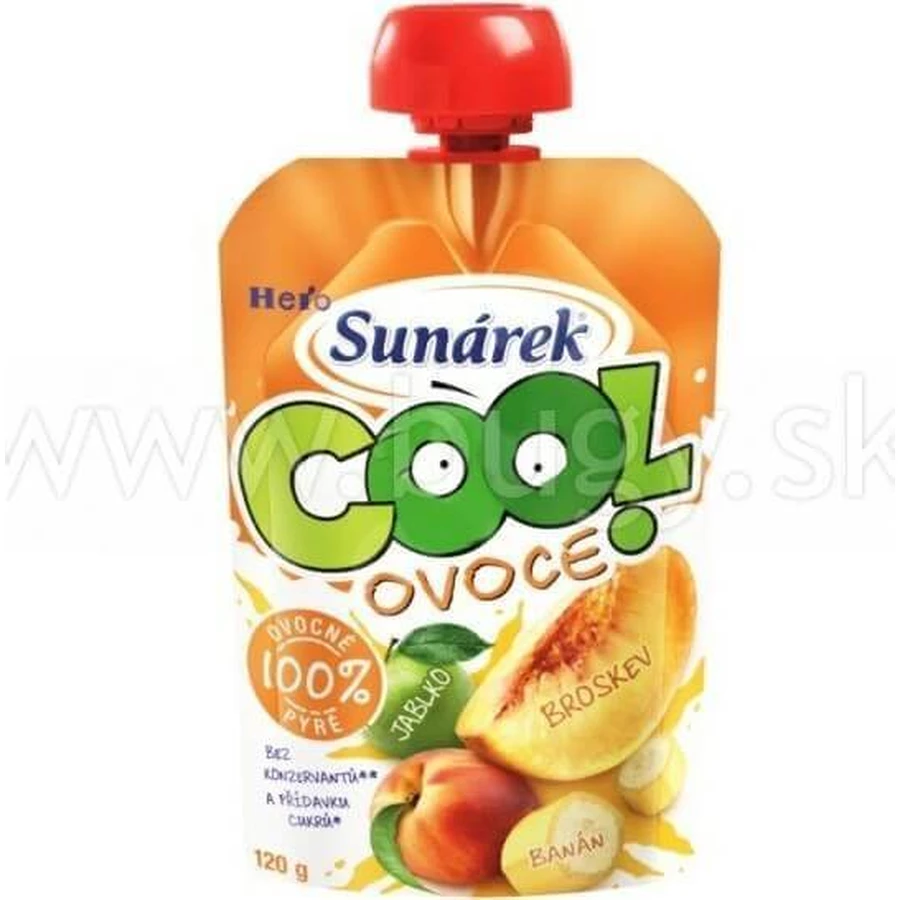 Sunar COOL Fruit Персик, банан, яблоко 1×120 г, Персик, банан, яблоко, 12м+: цены и характеристики