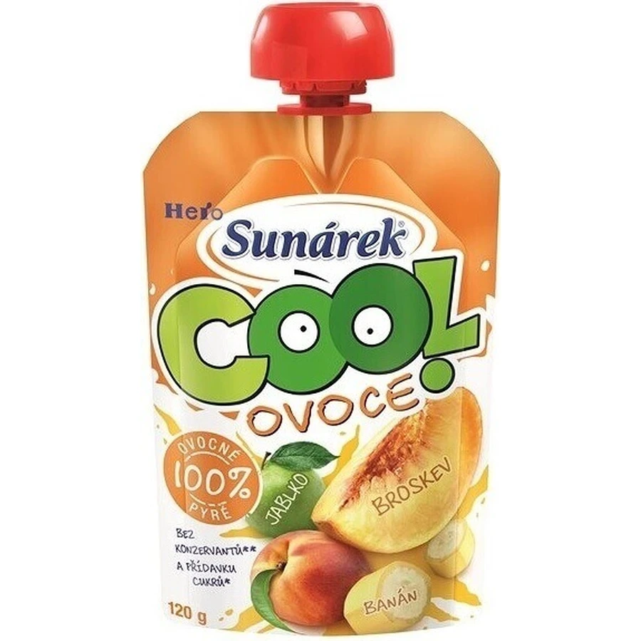 Sunar COOL Fruit Персик, банан, яблоко 1×120 г, Персик, банан, яблоко, 12м+: цены и характеристики