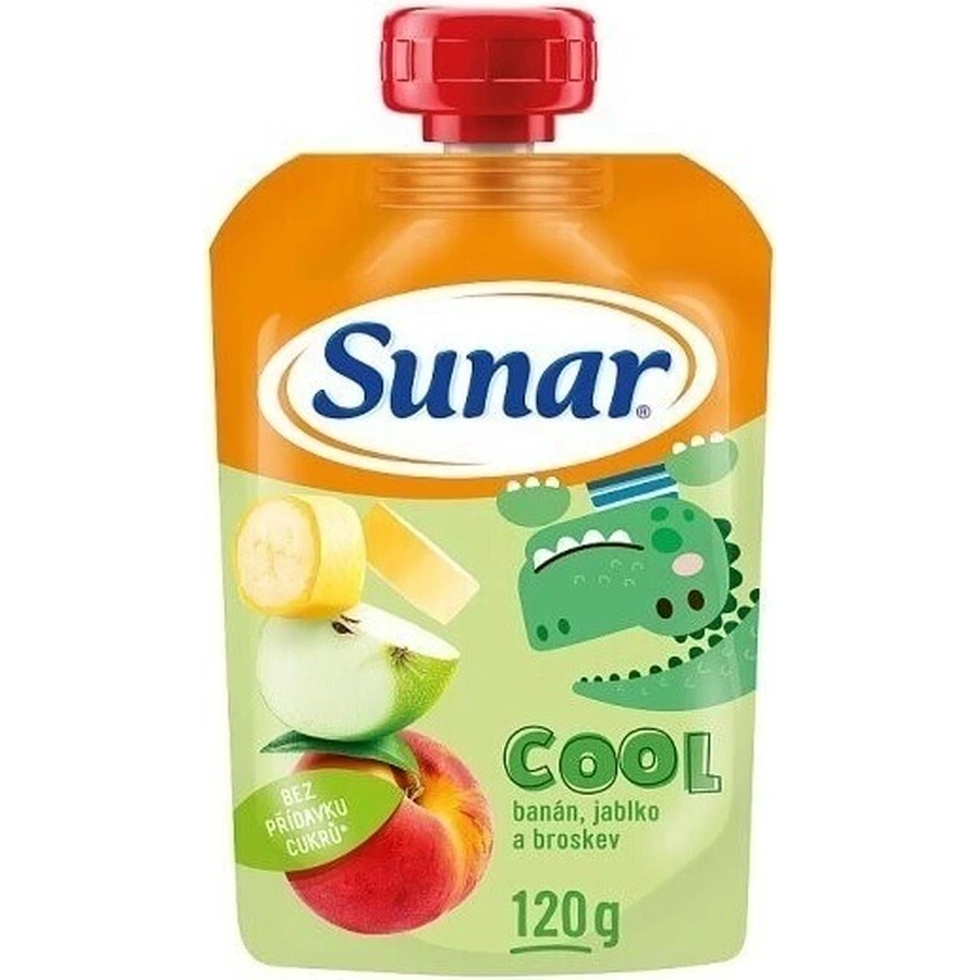Sunar COOL Fruit Персик, банан, яблоко 1×120 г, Персик, банан, яблоко, 12м+: цены и характеристики