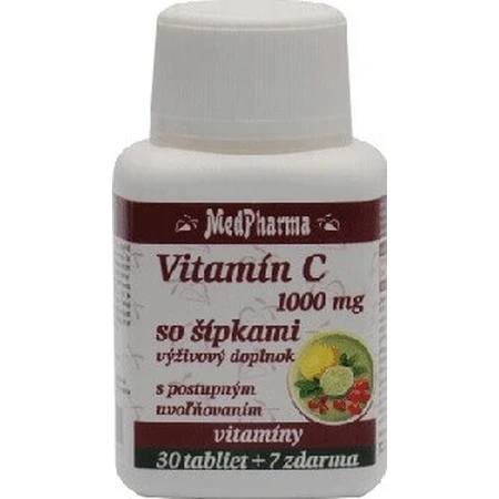 MedPharma ВІТАМІН С 1000 мг зі стрілками 1×37 табл. з поступовим вивільненням: ціни та характеристики