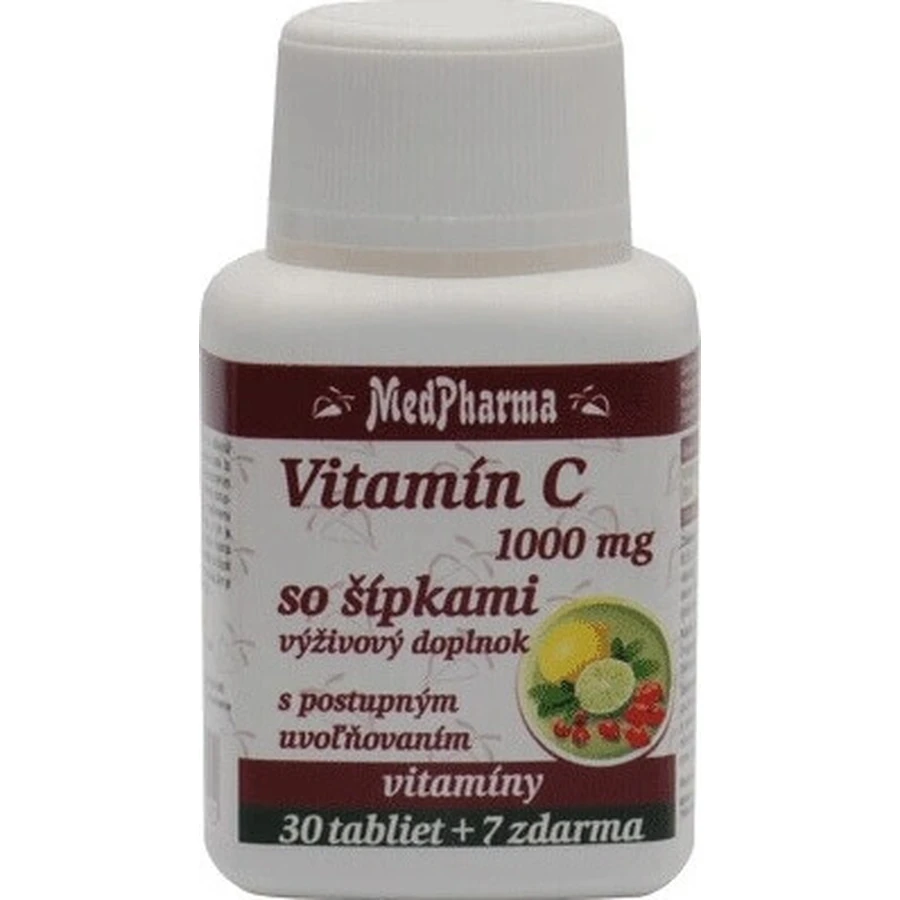 MedPharma ВІТАМІН С 1000 мг зі стрілками 1×37 табл. з поступовим вивільненням: ціни та характеристики