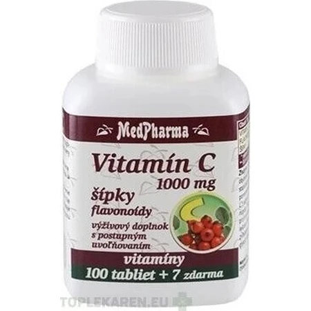 MedPharma ВІТАМІН С 1000 мг зі стрілками 1×37 табл. з поступовим вивільненням: ціни та характеристики