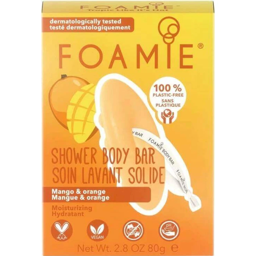Foamie Solid Shower Care Tropic Like It's Hot With Mango and Orange 1×80 g, твердый гель для душа: цены и характеристики
