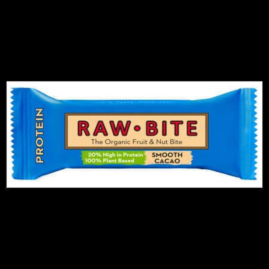 Гладкий какао-батончик Smooth Cacao Bio Proteic Smooth Cacao, 45 г, Rawbite: ціни та характеристики