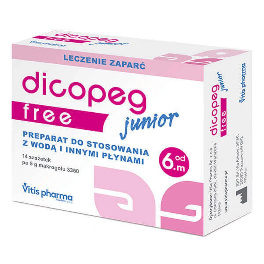 Dicopeg Junior Free, с 6 месяцев, 5 г x 14 пакетиков: цены и характеристики