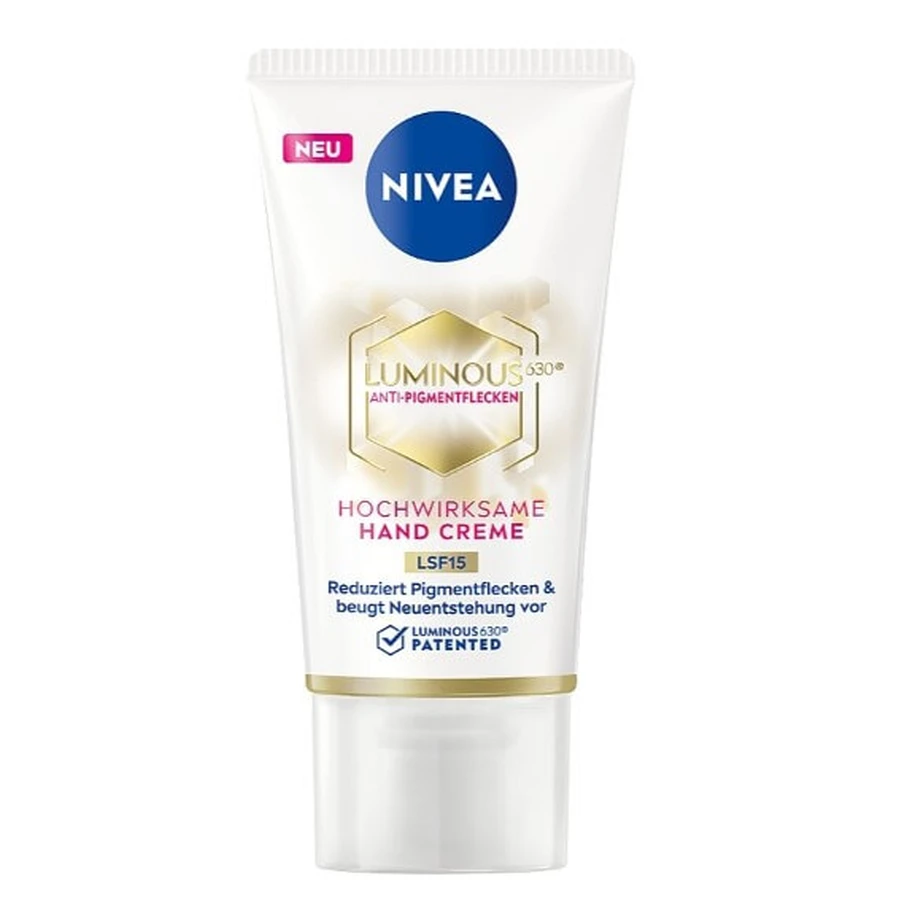 Крем для рук Nivea Luminous630 Advanced Hand Cream SPF 15 проти пігментних плям, 50 мл: ціни та характеристики
