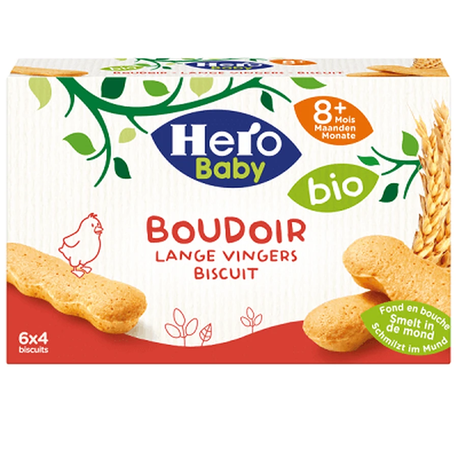 Piscoturi Bio, +8 місяців, 120 г, Hero Baby: ціни та характеристики