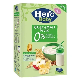 Дитяча каша 8 злаків та фрукти Hero Baby 8 Cereales Fruta, з 6 місяців, 340 г