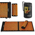 4Fizjo Acupressure Mat, великий акупунктурний килимок з подушкою, 110 см х 42 см, чорно-помаранчевий: ціни та характеристики