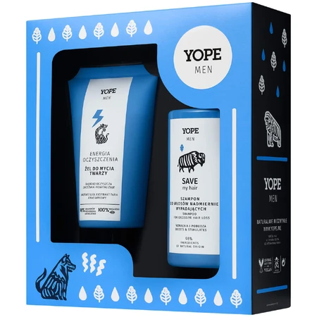 Набор Yope Men, Энергия очищения, средство для мытья лица, 150 мл + Save my Hair, шампунь от выпадения волос, 300 мл: цены и характеристики