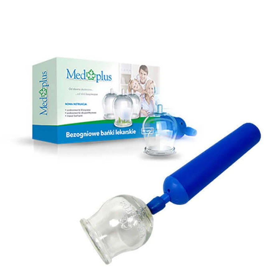 Med Plus, пляшки медичні, без вогню, 8 штук + насос: ціни та характеристики