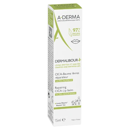 A-Derma Dermalibour+ Cica, регенерирующий бальзам для губ, 15 мл: цены и характеристики