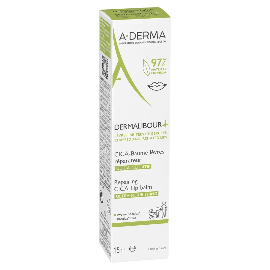 A-Derma Dermalibour+ Cica, регенерирующий бальзам для губ, 15 мл: цены и характеристики